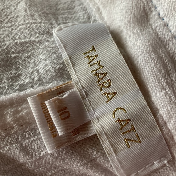 Tamara Catz embroidered gauze Shorts size 10 - Picture 8 of 13